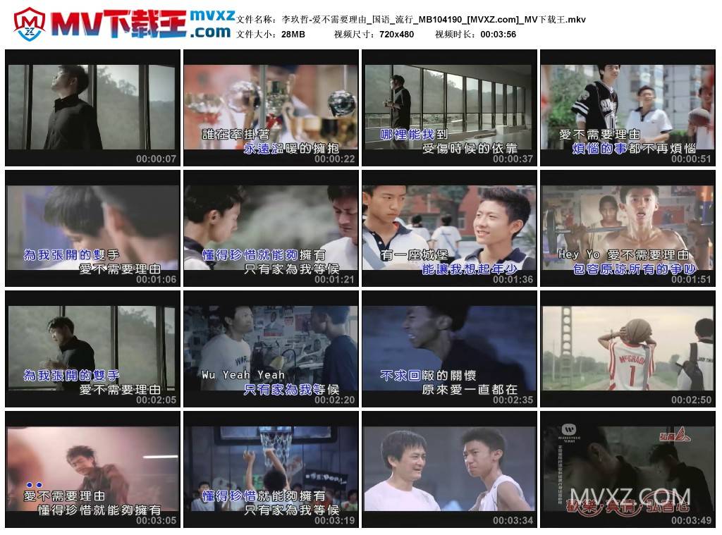 李玖哲-爱不需要理由_国语_流行_MB104190